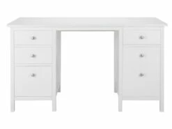 Bureau ALBANE - 4 Tiroirs - 1 Porte - Pin Blanc -mobilier de bureau Shop meuble bureau 14819413