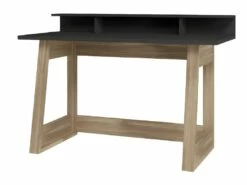 Bureau Gamer Avec Surmeuble 135 Cm Chêne Et Noir