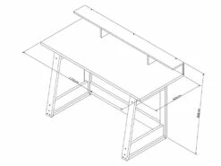 Bureau Gamer Avec Surmeuble 135 Cm Chêne Et Noir -mobilier de bureau Shop meuble bureau 15671449