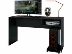 Bureau Gamer 136 Cm Noir 1 Niche
