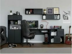 Bureau Gamer 136 Cm Noir 1 Niche -mobilier de bureau Shop meuble bureau 15671467