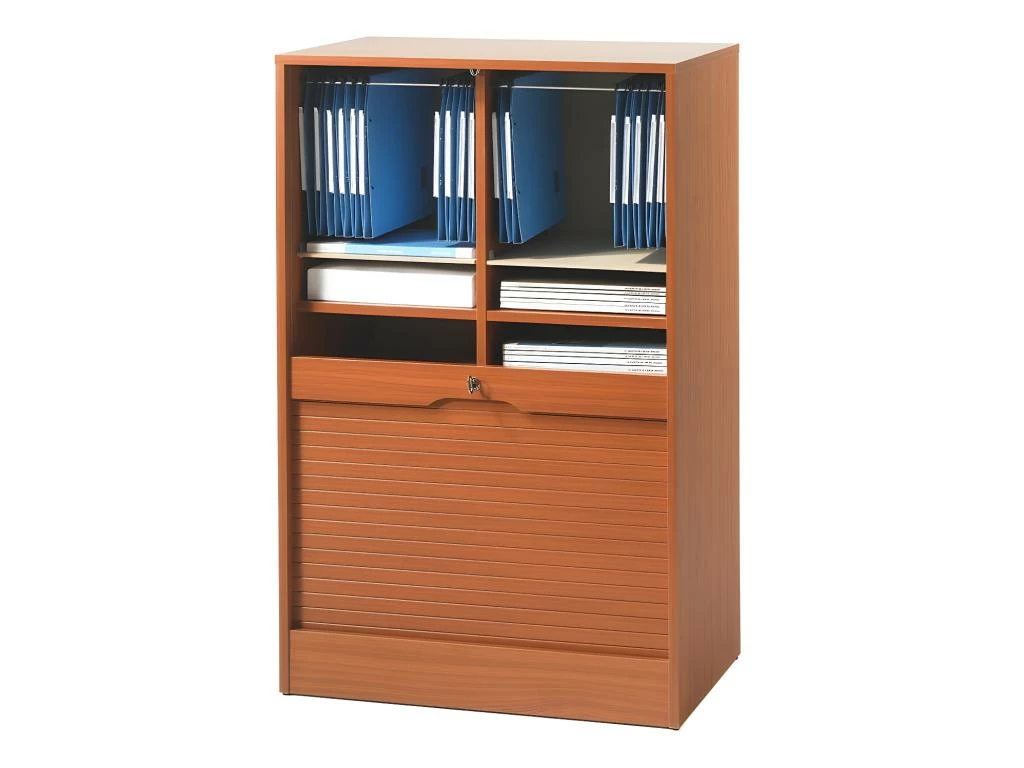 Classeur Double à Rideau Merisier Taille M - KLASS 3 Classeur Double à Rideau Merisier Taille M - KLASS – Image 3