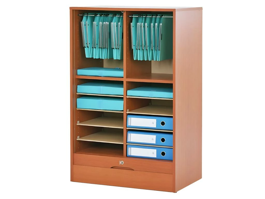 Classeur Double à Rideau Merisier Taille M - KLASS 4 Classeur Double à Rideau Merisier Taille M - KLASS – Image 4