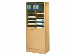 Classeur Double à Rideau Hêtre Taille XL - KLASS -mobilier de bureau Shop meuble bureau 15965795
