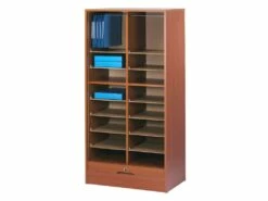 Classeur Double à Rideau Merisier Taille L - KLASS -mobilier de bureau Shop meuble bureau 15965935