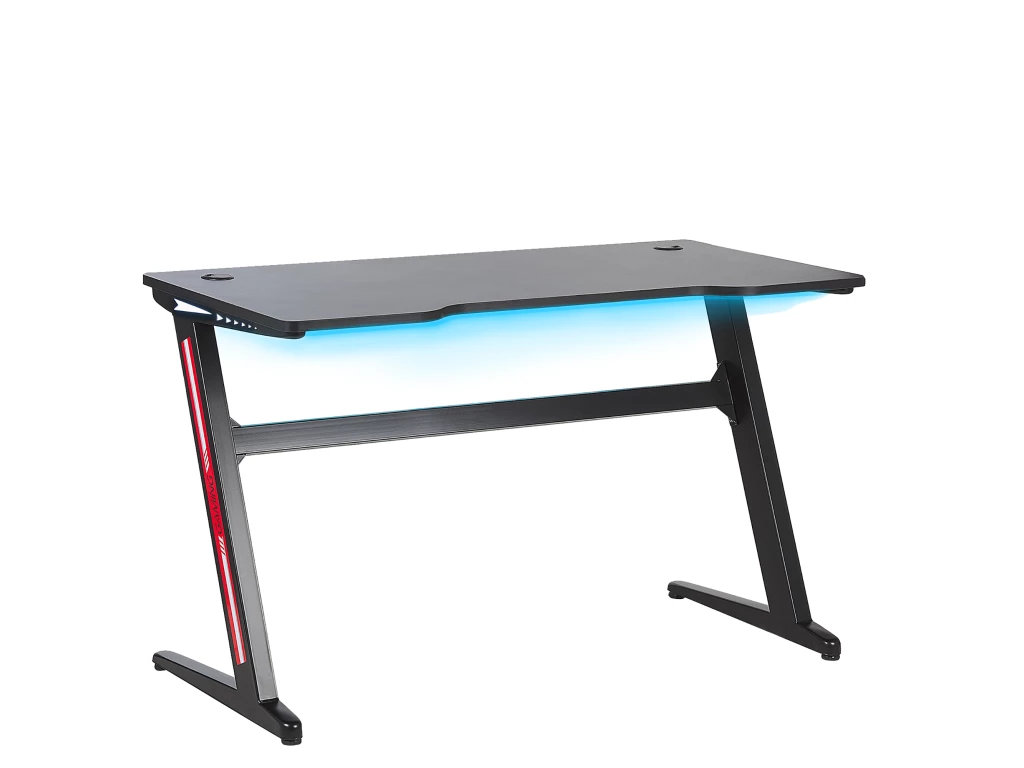 Bureau Gamer éclairage LED 120 X 60 Cm Noir DARFUR 1 Bureau Gamer éclairage LED 120 X 60 Cm Noir DARFUR