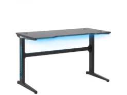 Bureau Gamer éclairage LED 120 X 60 Cm Noir DORAN