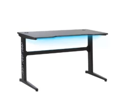 Bureau Gamer éclairage LED 120 X 60 Cm Noir DEXTER