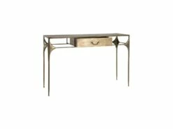 Bureau 1 Tiroir Métal Or Vieilli - ELUTAN -mobilier de bureau Shop meuble bureau 17631699