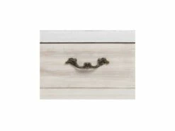 Bureau 3 Tiroirs Bois Clair/Blanc - LINO -mobilier de bureau Shop meuble bureau 17636311