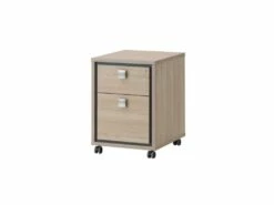 Caisson De Rangement 2 Tiroirs Chêne Clair - ISAURE N°2