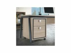 Caisson De Rangement 2 Tiroirs Chêne Clair - ISAURE N°2 -mobilier de bureau Shop meuble bureau 17684917