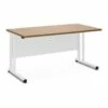 Bureau Informatique Ordinateur 140 X 73 Cm Marron Blanc 14_0005957