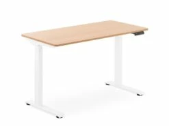 Bureau Assis-debout 90 Watts 120 X 60 Cm Marron Blanc 14_0005944