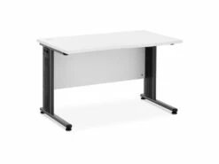 Bureau Informatique Ordinateur 120 X 73 Cm Blanc Gris 14_0005954