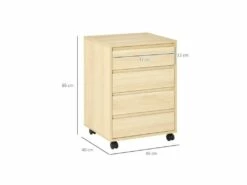 Caisson De Bureau LEVALLOIS Bois Clair -mobilier de bureau Shop meuble bureau 19165997