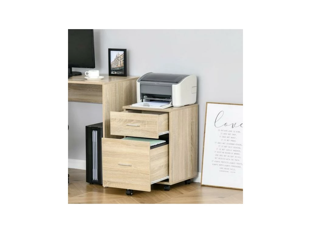 Caisson De Bureau CIBIK Chêne Clair 4 Caisson De Bureau CIBIK Chêne Clair – Image 4