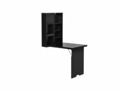 Bureau Pliable étagère LENNY Noir