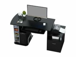 Bureau Informatique Kong Noir -mobilier de bureau Shop meuble bureau 19169297