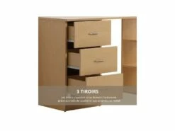 Bureau Informatique STANFORD Bois Clair -mobilier de bureau Shop meuble bureau 19169467