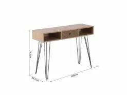 Table Console Plazig Bois De Chêne -mobilier de bureau Shop meuble bureau 19169605