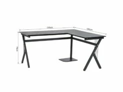 Bureau D’angle Design ZEMBRA - Noir -mobilier de bureau Shop meuble bureau 19169697