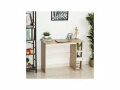 Bureau Informatique BILL Bois Et Blanc -mobilier de bureau Shop meuble bureau 19169913
