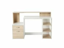 Bureau Informatique Ase Hêtre Blanc -mobilier de bureau Shop meuble bureau 19170009