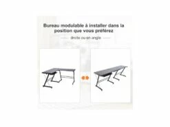 Bureau D'angle Informatique Tom Noir 12 Bureau D'angle Informatique Tom Noir -mobilier de bureau Shop meuble bureau 19170045