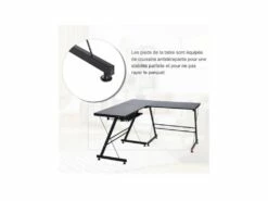 Bureau D'angle Informatique Tom Noir 14 Bureau D'angle Informatique Tom Noir -mobilier de bureau Shop meuble bureau 19170049