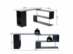 Bureau D'angle Noir En L -mobilier de bureau Shop meuble bureau 19170109