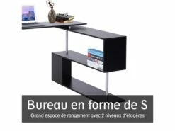 Bureau D'angle Noir En L -mobilier de bureau Shop meuble bureau 19170111