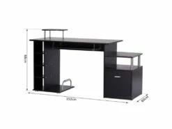 Bureau Informatique Tropicolo Noir -mobilier de bureau Shop meuble bureau 19170153