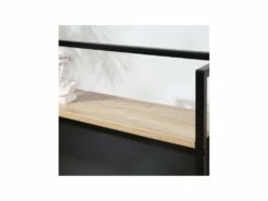 Bureau Informatique Avec étagères SOHO Noir Et Bois -mobilier de bureau Shop meuble bureau 19170207