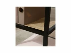 Bureau Informatique Avec étagères SOHO Noir Et Bois -mobilier de bureau Shop meuble bureau 19170209