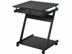 Bureau Informarique Roulant ZOLA Noir