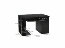 Bureau Informatique STELLAR Noir 11 Bureau Informatique STELLAR Noir -mobilier de bureau Shop meuble bureau 19170225