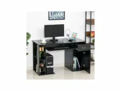 Bureau Informatique STELLAR Noir 12 Bureau Informatique STELLAR Noir -mobilier de bureau Shop meuble bureau 19170227