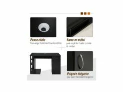 Bureau Informatique STELLAR Noir 15 Bureau Informatique STELLAR Noir -mobilier de bureau Shop meuble bureau 19170233