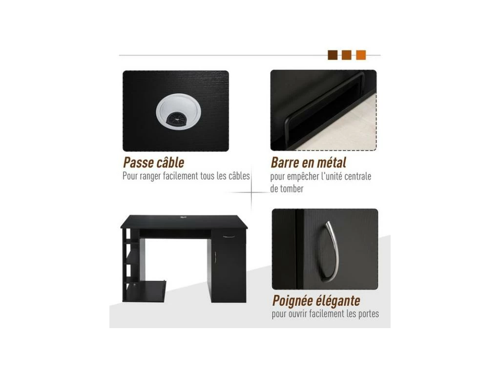 Bureau Informatique STELLAR Noir 7 Bureau Informatique STELLAR Noir – Image 7