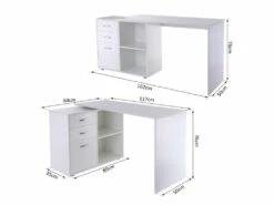 Bureau Modulable Solibac Blanc -mobilier de bureau Shop meuble bureau 19170251