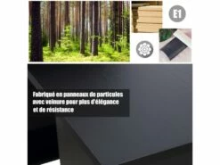 Bureau Multi-rangement Elina Noir -mobilier de bureau Shop meuble bureau 19170349