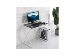 Bureau Verre Trempé NEW-YORK Blanc 11 Bureau Verre Trempé NEW-YORK Blanc -mobilier de bureau Shop meuble bureau 19170417