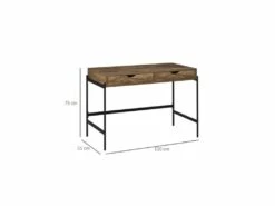 Bureau Industriel TONY Noir Et Bois -mobilier de bureau Shop meuble bureau 19170489