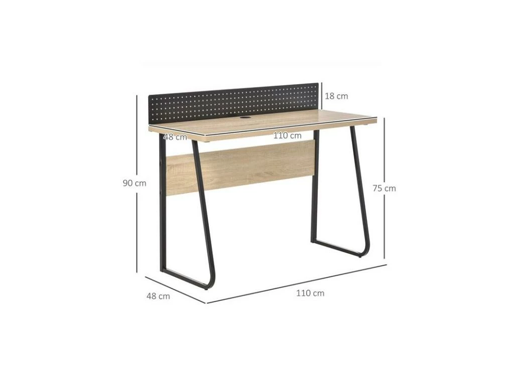 Bureau Secrétaire ETHAN Chêne Clair 3 Bureau Secrétaire ETHAN Chêne Clair – Image 3