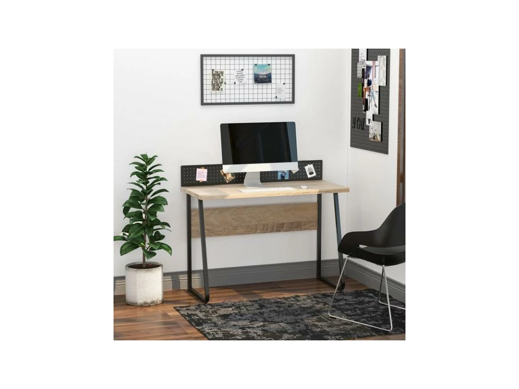 Bureau Secrétaire ETHAN Chêne Clair 4 Bureau Secrétaire ETHAN Chêne Clair – Image 4