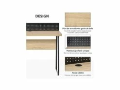 Bureau Secrétaire ETHAN Chêne Clair 13 Bureau Secrétaire ETHAN Chêne Clair -mobilier de bureau Shop meuble bureau 19170629