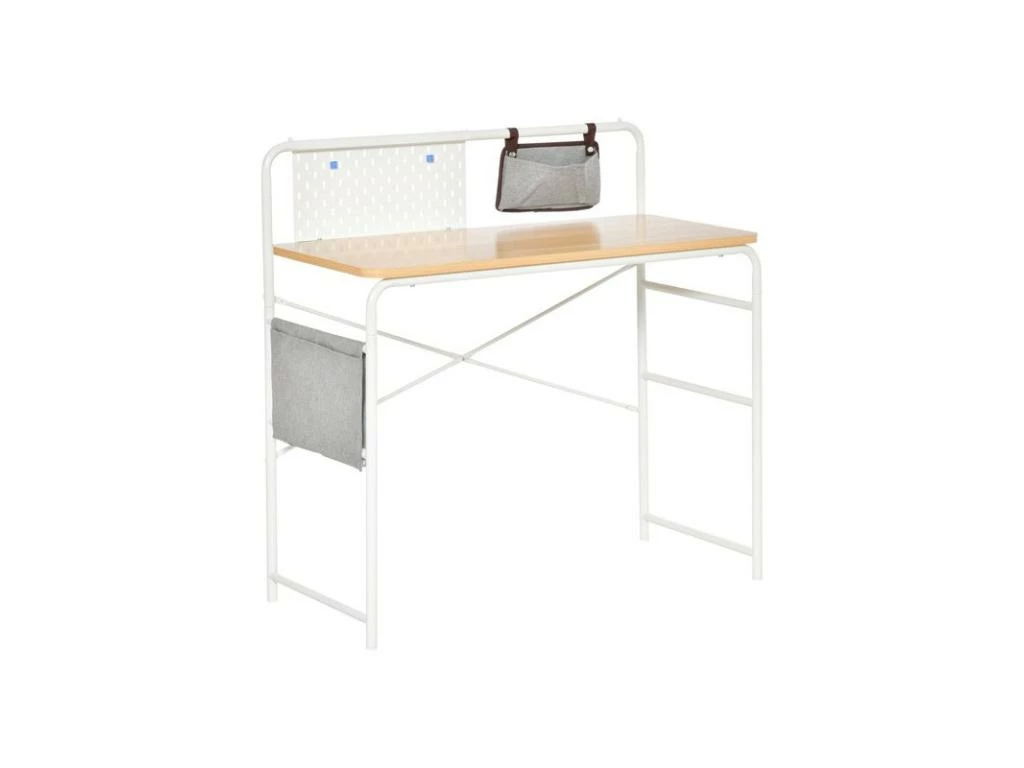 Bureau Informatique LILIA Blanc Et Bois Clair 1 Bureau Informatique LILIA Blanc Et Bois Clair