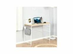 Bureau Informatique LILIA Blanc Et Bois Clair 12 Bureau Informatique LILIA Blanc Et Bois Clair -mobilier de bureau Shop meuble bureau 19170659