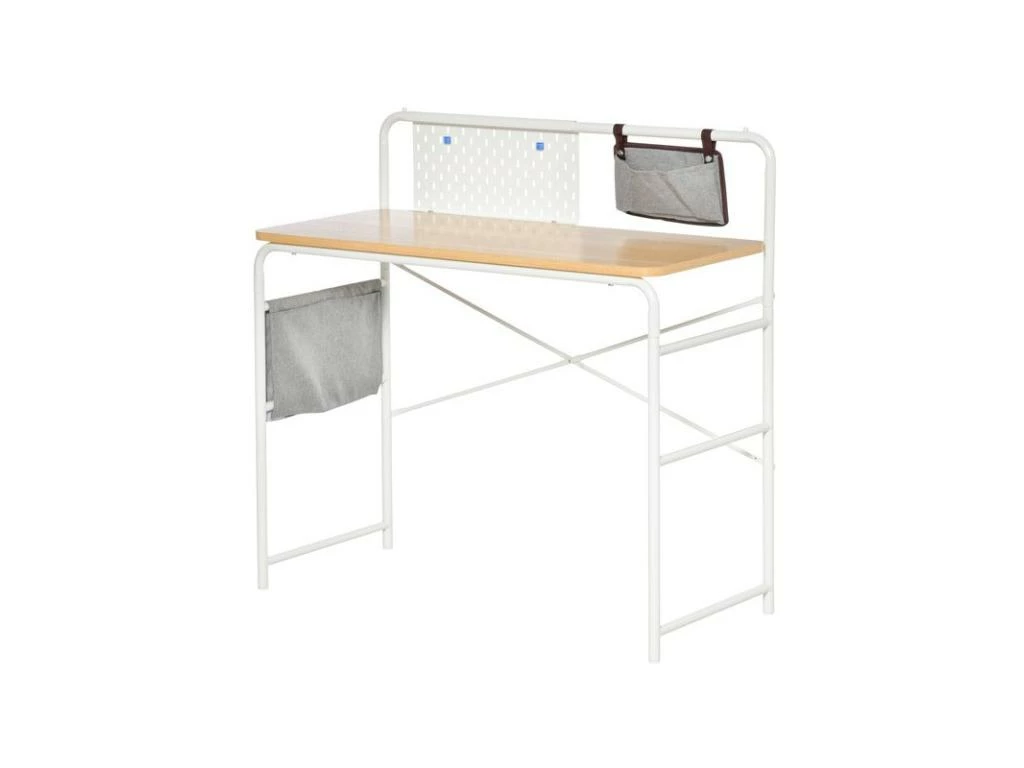 Bureau Informatique LILIA Blanc Et Bois Clair 6 Bureau Informatique LILIA Blanc Et Bois Clair – Image 6